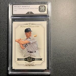 Mantle Topps Museum Collection Baseball Card #42- Graded 10